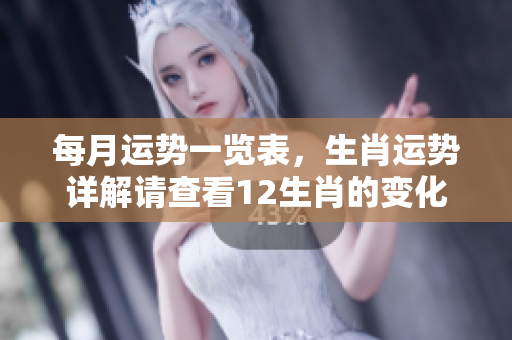 每月运势一览表，生肖运势详解请查看12生肖的变化与挑战