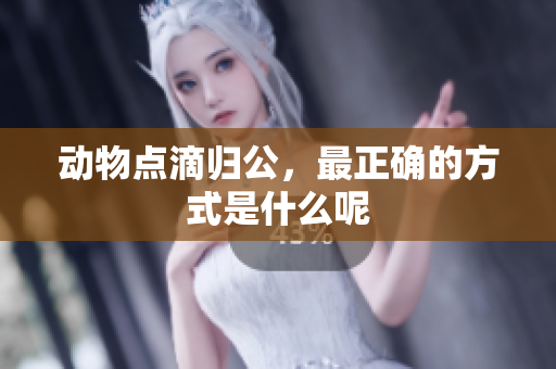 动物点滴归公，最正确的方式是什么呢
