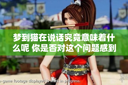 梦到猫在说话究竟意味着什么呢 你是否对这个问题感到好奇