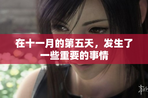 在十一月的第五天，发生了一些重要的事情