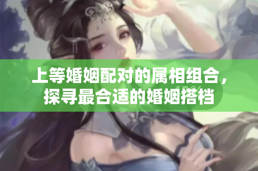 上等婚姻配对的属相组合，探寻最合适的婚姻搭档