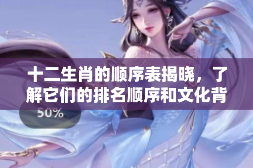 十二生肖的顺序表揭晓，了解它们的排名顺序和文化背景