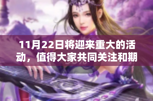 11月22日将迎来重大的活动，值得大家共同关注和期待。