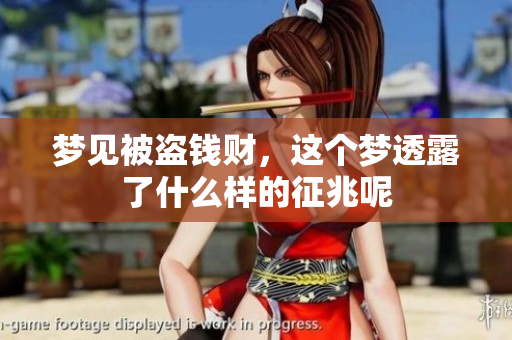 梦见被盗钱财，这个梦透露了什么样的征兆呢
