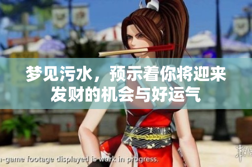 梦见污水，预示着你将迎来发财的机会与好运气