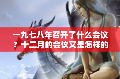 一九七八年召开了什么会议？十二月的会议又是怎样的重要事件呢