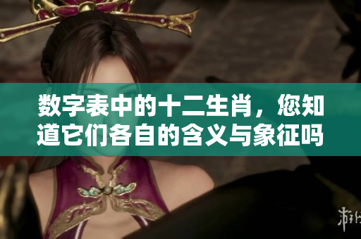 数字表中的十二生肖，您知道它们各自的含义与象征吗？