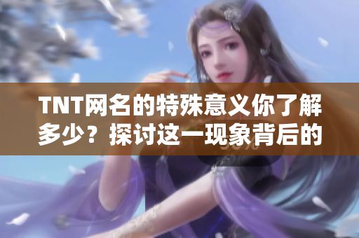 TNT网名的特殊意义你了解多少？探讨这一现象背后的深意。