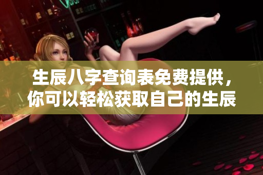 生辰八字查询表免费提供，你可以轻松获取自己的生辰八字信息